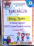 Wokalna nominacja do eliminacji rejonowych na festiwalu piosenki przedszkolakw