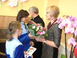Imieniny dyrektor szkoy i polonistki naszego gimnazjum