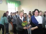 Imieniny dyrektor szkoy i polonistki naszego gimnazjum