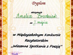 Recytatorskie I miejsce i dwa wyrnienia